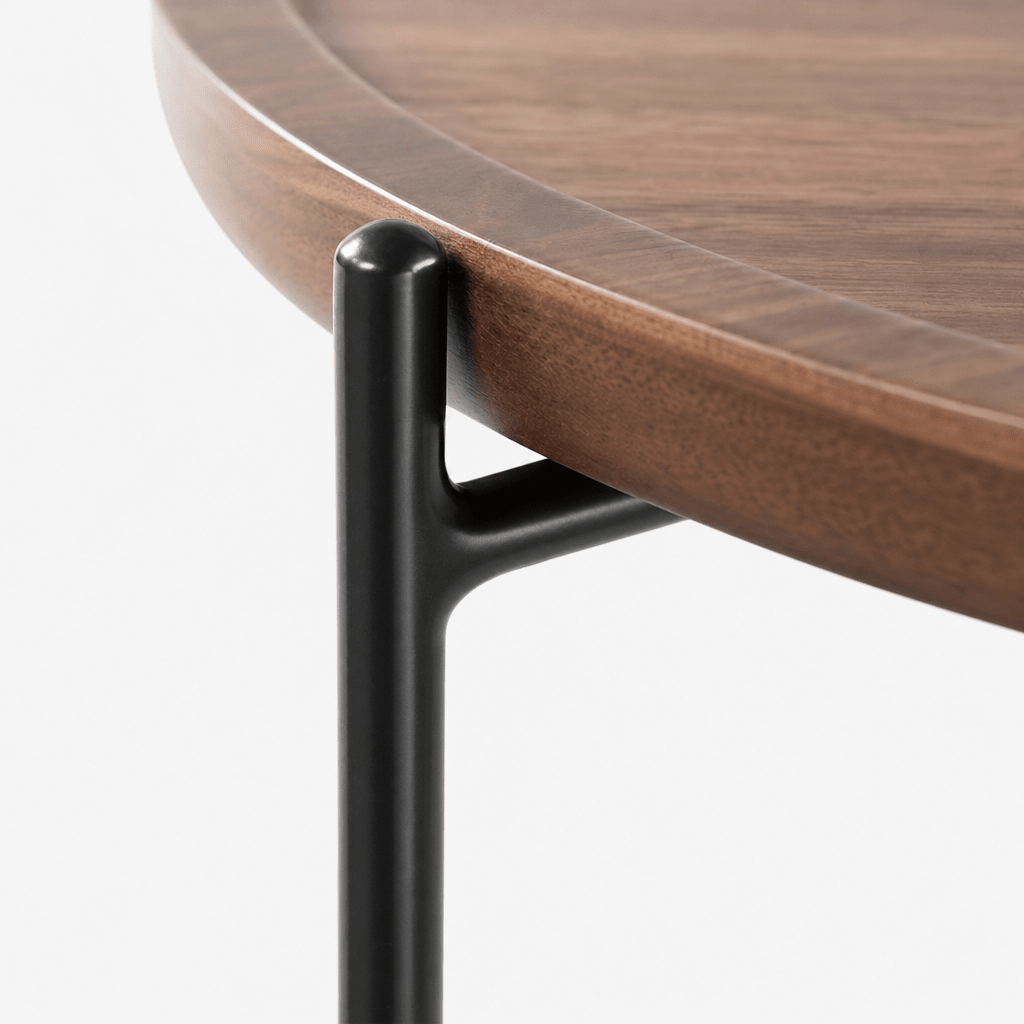 Walnut Storage Side Table - FURNIBLE.