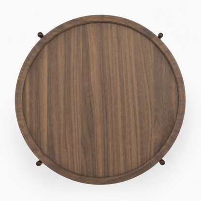 Walnut Storage Side Table - FURNIBLE.