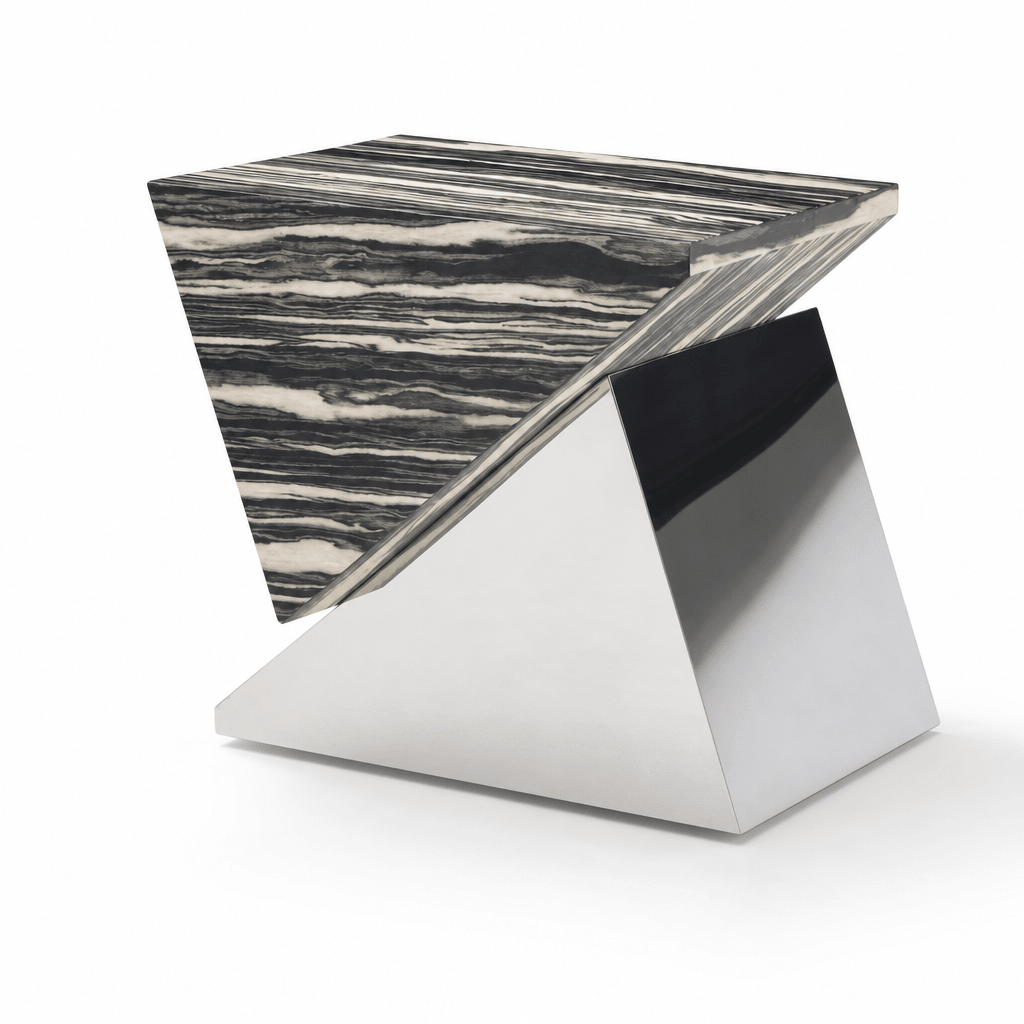 Wedge Steel Side Table - FURNIBLE.