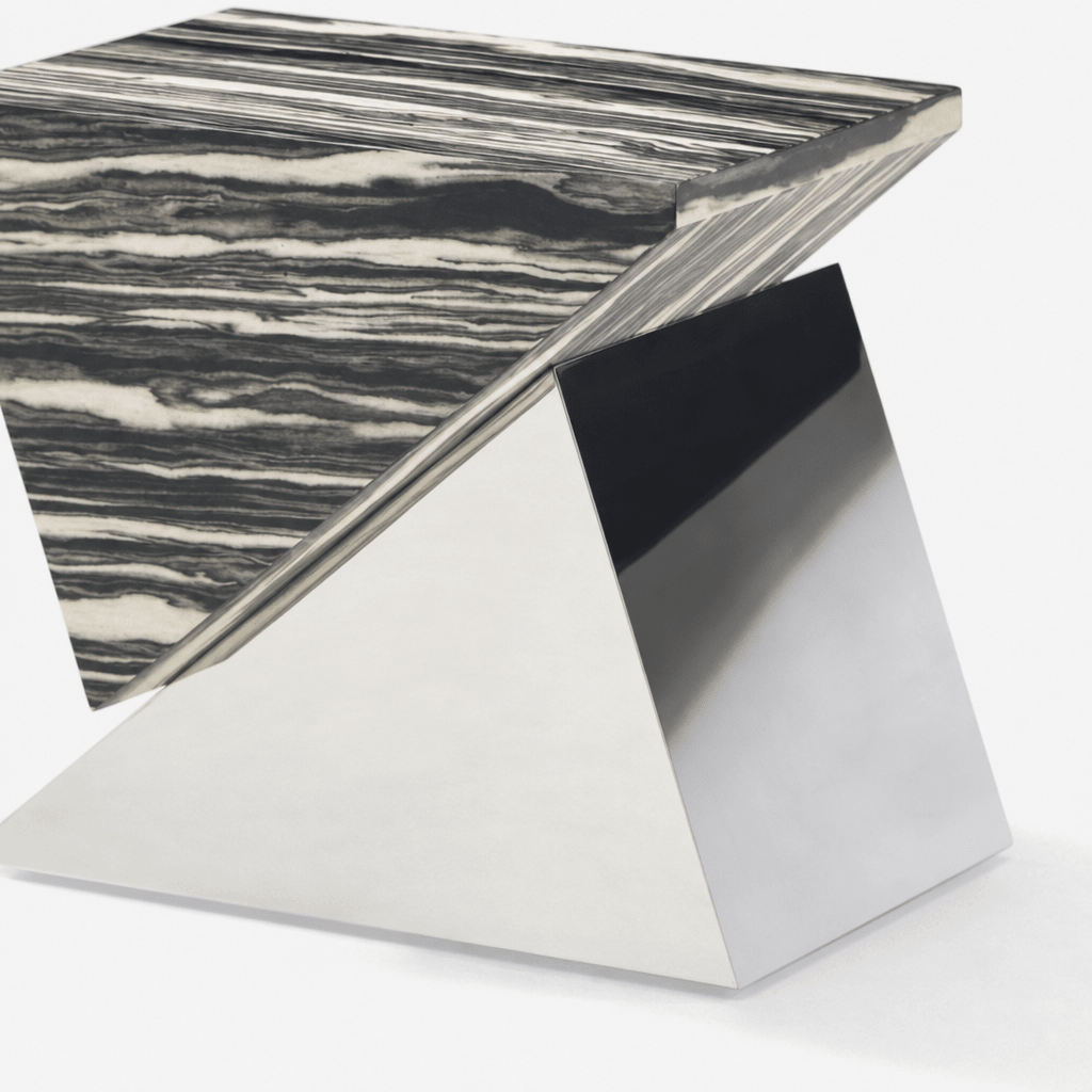 Wedge Steel Side Table - FURNIBLE.