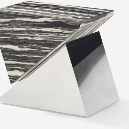 Wedge Steel Side Table - FURNIBLE.