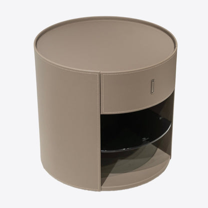 Wrapped Cylinder Nightstand - FURNIBLE.
