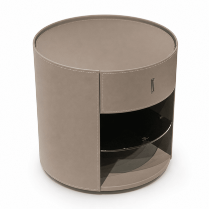 Wrapped Cylinder Nightstand - FURNIBLE.