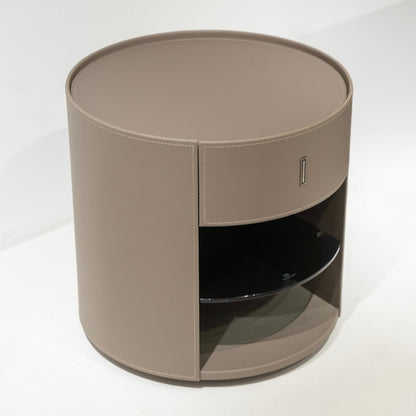 Wrapped Cylinder Nightstand - FURNIBLE.